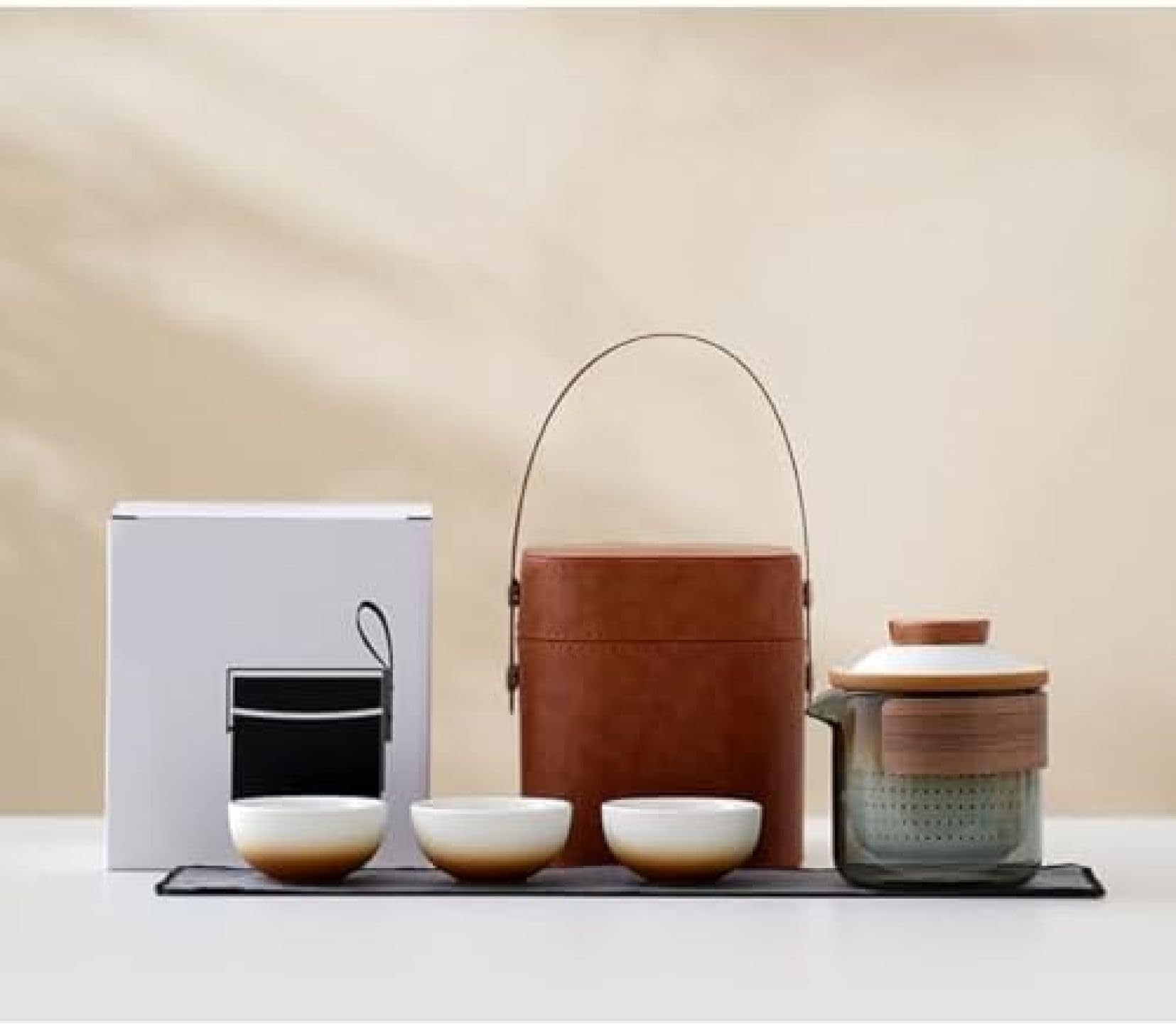 置物　茶器　急須 Amazon | 急須 湯呑みセット トラベル用茶器セット コンパクト収納